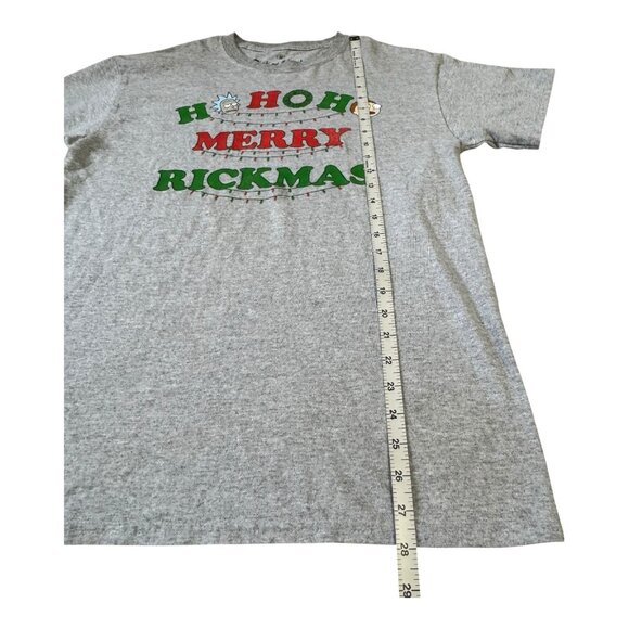 Rick and Morty Ho Ho Merry Rickmas Gray T-Shirt Adult Swim Ripple Junction M - Picture 5 of 8